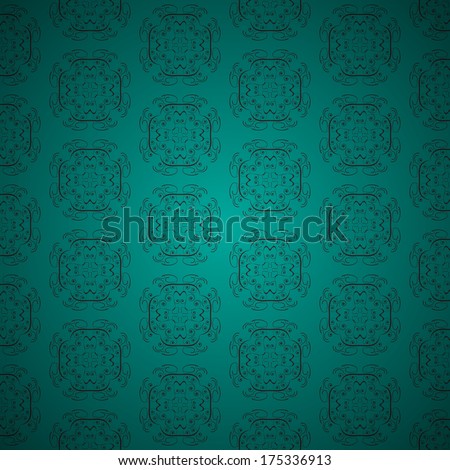 Turquoise clean abstract vintage ornament background pattern