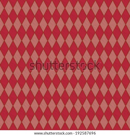 Red clean modern pixel diamond knitted seamless background pattern