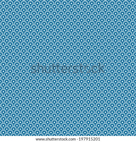 Dark blue clean circle wave seamless background pattern