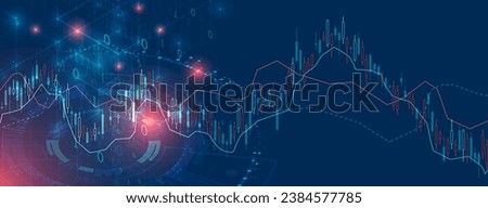 Financial trade concept. Stock market and exchange. Candle stick graph chart. Handmade  vector art.
