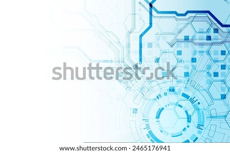 CPU concept. Circuit board. Technology abstract background. Hand drawn vector. 