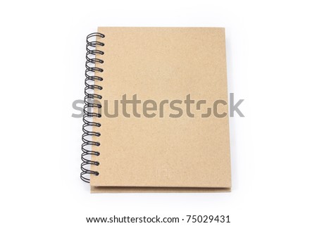Recycle Notebook on white background