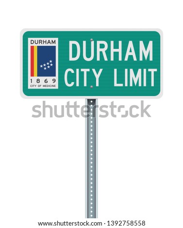 Durham City Limit road sign