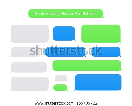 Short Message Service Flat Bubbles