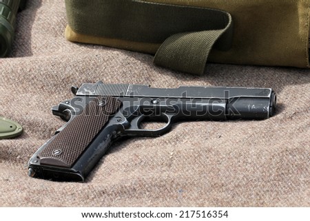 US Army gun during the World War II