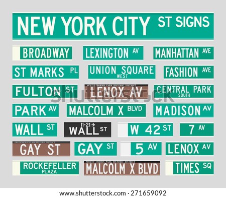 New York Street Signs
