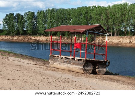 Similar – Image, Stock Photo small boats parked on the sand of a beach during sunset