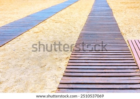 Similar – Foto Bild Holzweg zum Meer auf Sylt an einem Regentag