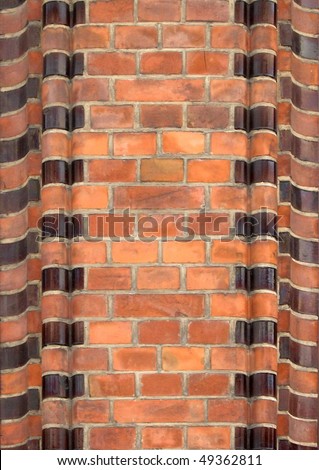 some of old brick wall, vertical view