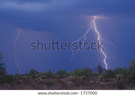 Lightning Thunderstorm in the high desert
