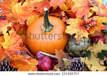 Fall season decoration for Thanksgiving or Halloween