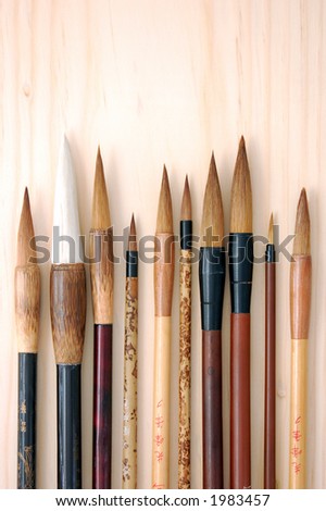 Chinese brushes (used for writing Chinese, Japanese, and Korean letters or scripts)