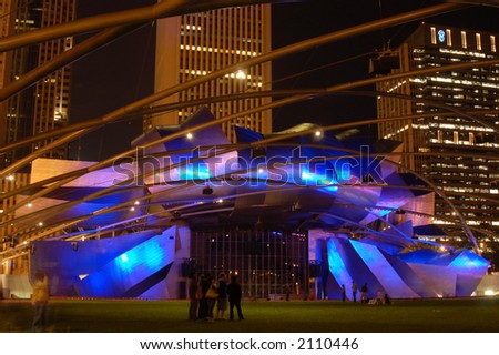Harris Music and Dance Theater after the show (Millennium park, Chicago)