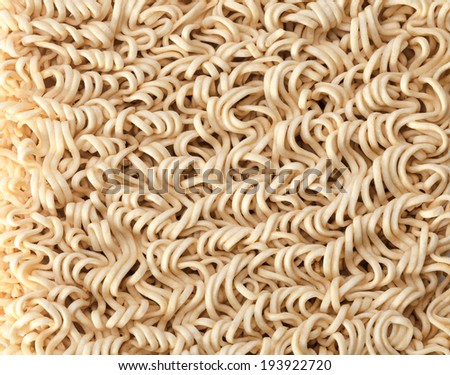 Instant dried noodle as background