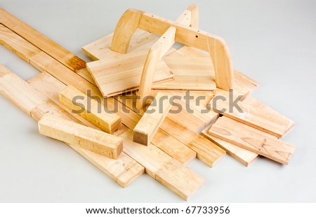 Wood sheets for furniture and woodworking isolated