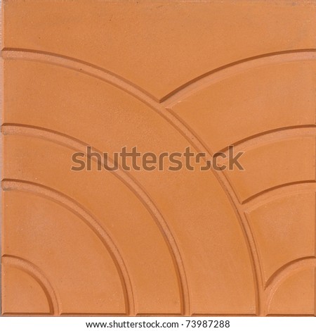 A unique design of the floor tile isolated