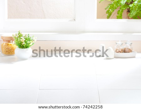 Empty space of the kitchen interior image to putting your ideas or products into it