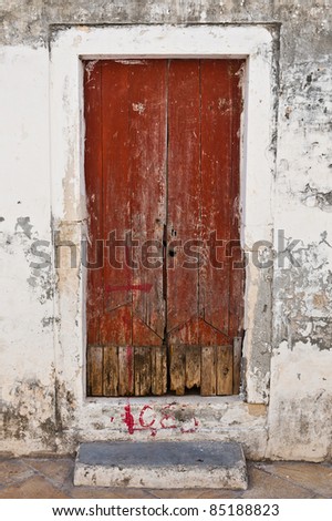 Traditional Old Door of Greek Island