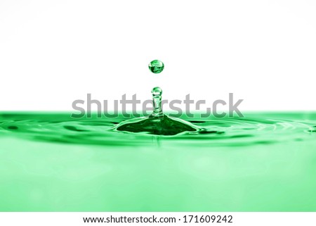 water drop isolated on white background