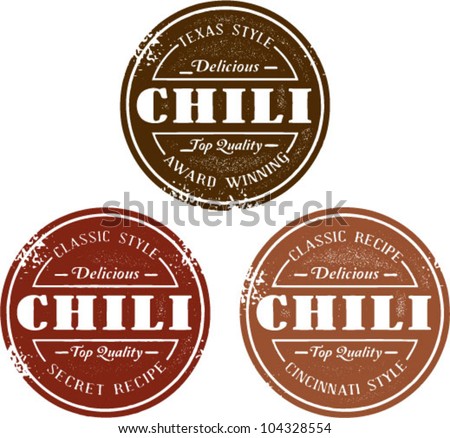 Vintage Style Chili Stamps