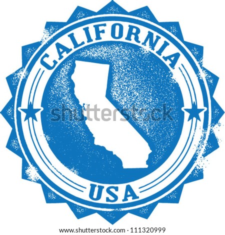 Vintage California State USA Stamp or Seal