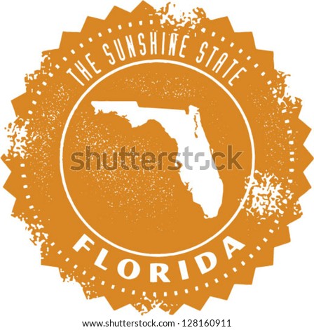 Florida USA State Stamp