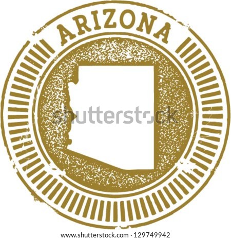 Vintage Style Arizona State Stamp