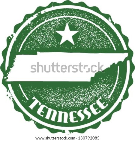 Vintage Style Tennessee USA State Stamp