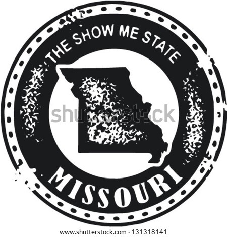 Vintage Style Missouri USA State Stamp