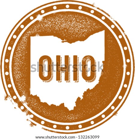 Vintage Ohio USA State Stamp