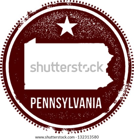 Pennsylvania USA State Stamp