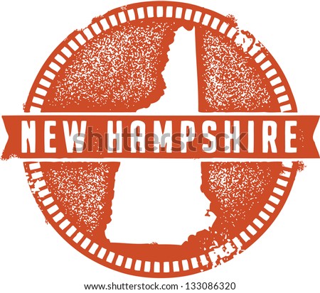Vintage New Hampshire USA State Stamp