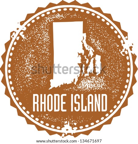 Vintage Rhode Island USA State Stamp