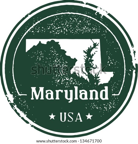 Vintage Maryland USA State Stamp