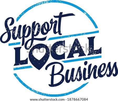 Support Local Businesses Vintage Stamp