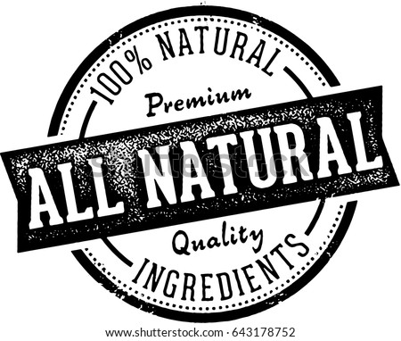 All Natural Product Ingredients Label