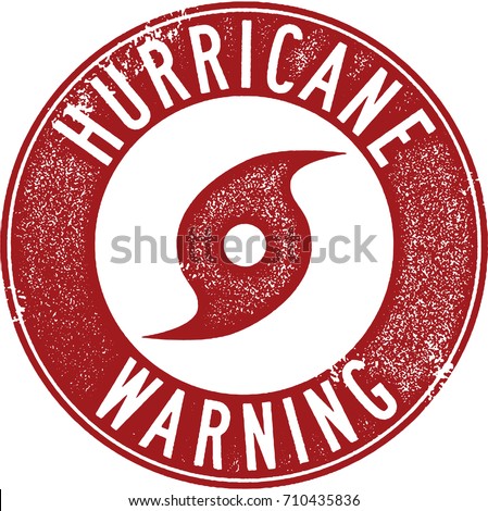 Hurricane Warning Severe Weather Stamp