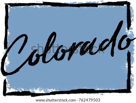 Hand Drawn Colorado State Design