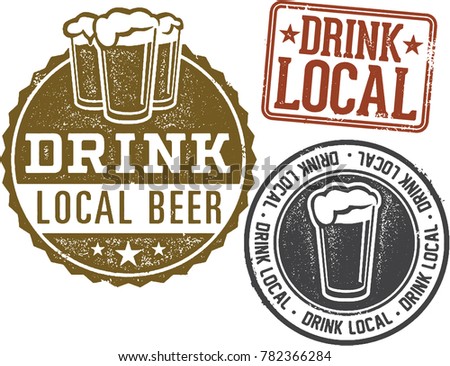 Drink Local Brewery Beer Stamps