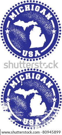 Michigan USA Stamps