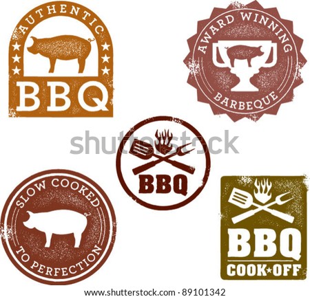Vintage Style BBQ Stamps