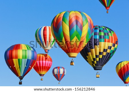 Similar – Foto Bild Heißluftballons gegen den untergehenden Himmel