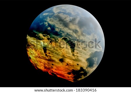 A model of a theoretical earth like planet with active weather system
