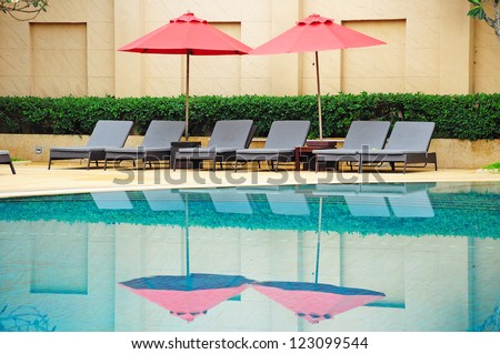 Swimming pool chair in Phuket, Thailand