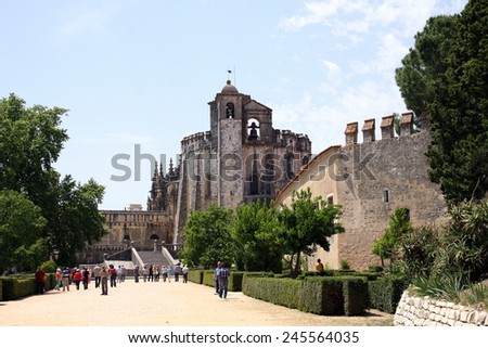 TOMAR, PORTUGAL - JUNE 1, 2012: Residence of the Grand Master of the Order of the Knights Templar Portuguese 1169