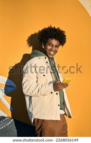 Similar – Image, Stock Photo Black stylish man in warm jacket on street