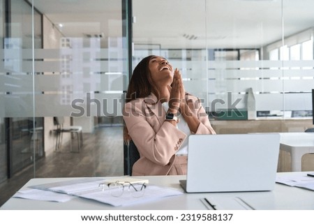 Similar – Image, Stock Photo African American woman getting makeup in studio