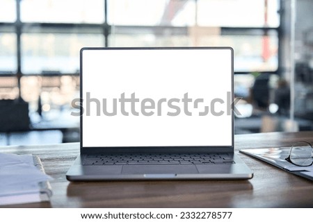 Similar – Image, Stock Photo Minimalist home office closeup concept with tiny cactus in white ceramic pot on wooden ring for air purification to help promote productivity