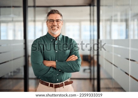 Similar – Image, Stock Photo Portrait of a 45 year old caucasian man looking to the camera, with a moustache, wearing specs and casual clothes, isolated on blue background