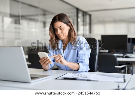 Similar – Image, Stock Photo Ethnic woman using smartphone on steps